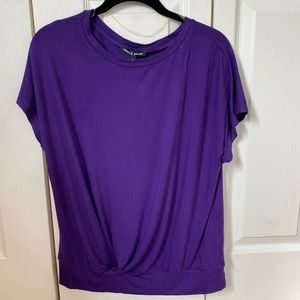 Purple cap sleeve blouse
